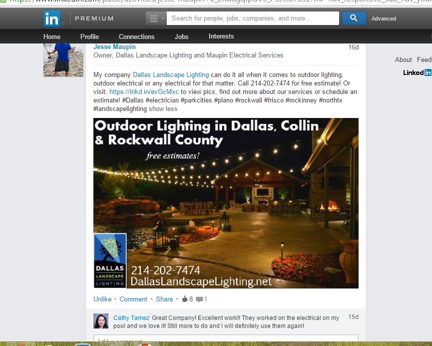 Testimonials Reviews Dallas Landscape Lighting Cathy In Mckinney