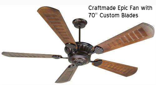 Craftmade Epic fan installed by Dallas Landscape Lighting