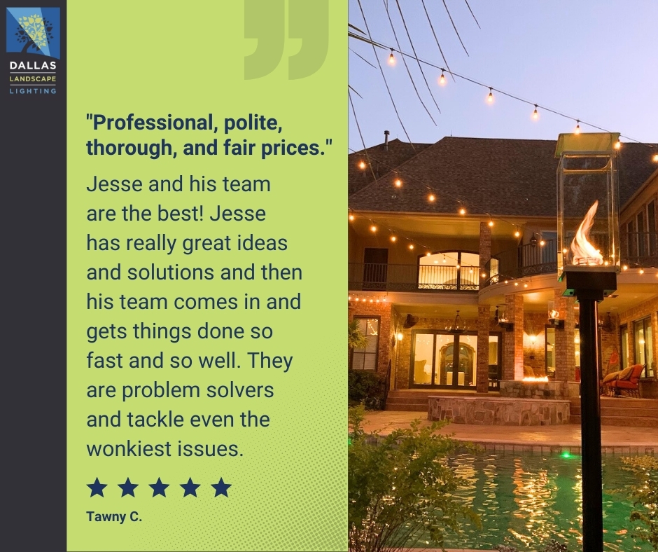 Dallas Landscape Lighting Testimonial