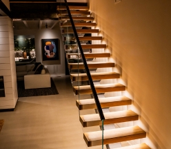 Indoor Stair Lighting Installation - Dallas Landscape Lighting