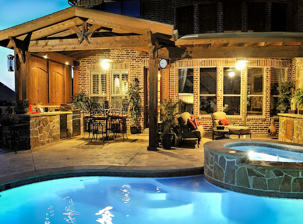 Patio & Arbor Lighting Installation with Dallas Landscape Lighting